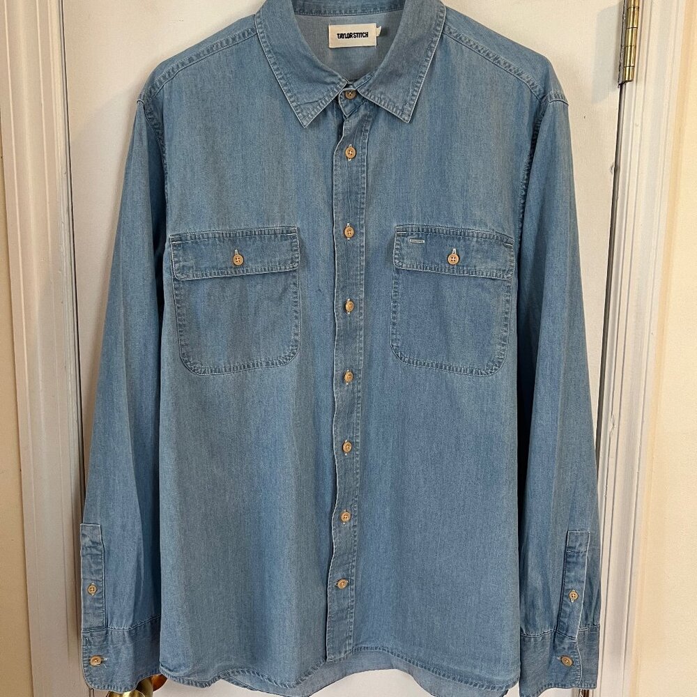 Taylor Stitch Light Blue Casual Button Down Shirt